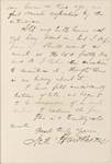 Ticknor, [William D.], ALS to. Jan. 7, 1864.