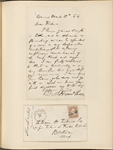 Ticknor, [William D.], ALS to. Mar. 18, 1864.