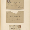 Ticknor, [William D.], 3 envelopes of letters to.