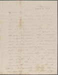 Mann, Mary [Tyler Peabody], ALS to. Oct. 21, 1849. 