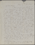 Mann, Mary [Tyler Peabody], ALS to. Jul. 17-21, [1851]. 