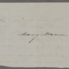 [Mann], Mary [Tyler Peabody], ALS to. [1852?].