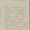 [Mann], Mary [Tyler Peabody], AL to. Oct. 27 & 28, [1859?].