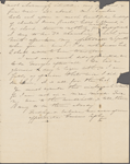 Peabody, Elizabeth [Palmer], mother, ALS to. Oct. 6, 1828.