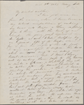 Peabody, Elizabeth [Palmer], mother, AL (incomplete?)  to. Apr. 5-8 [i.e. May 5-8], 1843. 