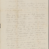 Peabody, Elizabeth [Palmer], mother, ALS to. Nov. 8, [1843]. 