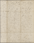 Peabody, Elizabeth [Palmer], mother, ALS to. Nov. 15, [1843]. 
