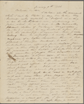 Peabody, Elizabeth [Palmer], mother, ALS to. Jan. 9, 1844. 