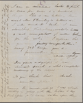 Peabody, Elizabeth [Palmer], mother, ALS to. Sep. 10, 1852.