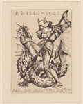 St. George and the dragon (holiday card)