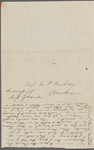 Peabody, E[lizabeth] P[almer, sister], ALS to. [1826 or 1827]