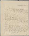 [Peabody, Elizabeth Palmer or Mary Tyler], sister, AL (incomplete) to. [May] 20, [1831?].