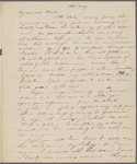 [Peabody], Elizabeth [Palmer, sister], ALS to. [1832?]