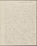 Peabody, Elizabeth P[almer, sister], ALS to. [Jan? 1833?] 