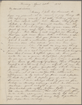 [Peabody], Elizabeth [Palmer, sister], AL (incomplete) to. Apr. 20-21, 1838.