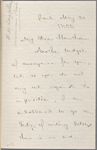 L[ongfellow], H[enry] W[adsworth], ALS to NH. May 22, 1855.