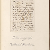 De Quincey, [Thomas], ALS to. Nov. 9, 1854. 