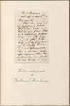 De Quincey, [Thomas], ALS to. Nov. 9, 1854. 