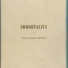 "Immortality." Holograph essay/lecture, draft, unsigned, undated