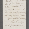 Goodman, A[lfred] T., ALS to. Mar. 1, 1866