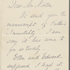 Edith Emerson Forbes ALS to Charles Eliot Norton, May 15, 1890