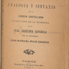 Elementos de analogía y sintaxis de la lengua castellana,