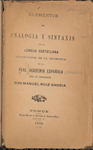 Elementos de analogía y sintaxis de la lengua castellana,