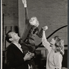 Jack Kelly, Michael Kearney and Collin Wilcox in rehearsal for the stage production The Family Way