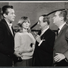 Jack Kelly, Collin Wilcox, Leonard Sillman and unidentified in rehearsal for the stage production The Family Way
