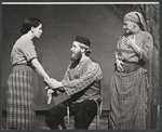 Bette Midler, Harry Goz and Maria Karnilova in the stage production Fiddler on the Roof