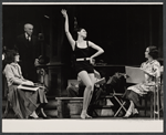 Joe E. Marks [right] Stephanie Hill [center] and unidentified others in the stage production Flora, the Red Menace