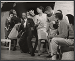 Micki Grant, Glory Van Scott, Avon Long, Jack Crowder (Thalmus Rasulala), Jim Bailey, Thelma Oliver, Gerald Price and unidentified actor in the stage production Fly Blackbird