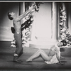 Vassili Sulic and unidentified in the stage production Folies Bergère