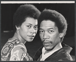 Novella Nelson and Morgan Freeman in the stage production Four for One