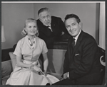 Ann Todd, Guthrie McClintic and Peter Cookson in rehearsal for the stage production Four Winds