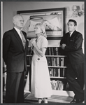 Conrad Nagel, Ann Todd and Peter Cookson in rehearsal for the stage production Four Winds