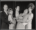 Kent Broadhurst, Bette-Jane Raphael, Jeremy Stevens, James Manis, and Marcia Wallace in the stage production The Fourth Wall