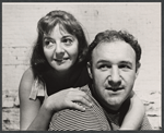 Tresa Hughes and Gene Hackman in rehearsal for the stage production Fragments/The Basement
