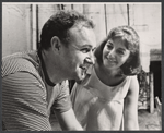 Gene Hackman and Tresa Hughes in rehearsal for the stage production Fragments/The Basement