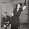Hermione Gingold and unidentified in rehearsal for the stage production From A to Z