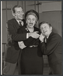 Elliott Reid, Hermione Gingold and Alvin Epstein in rehearsal for the stage production From A to Z
