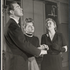 Elliot Reid, Louise Hoff, and Hermione Gingold in rehearsal for the stage production From A to Z