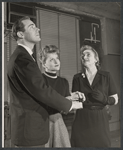 Elliot Reid, Louise Hoff, and Hermione Gingold in rehearsal for the stage production From A to Z
