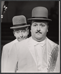 Robert Dhéry and Ross Parker in the stage production La Plume de Ma Tante