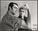 Vincent Beck and Bernadette Peters in rehearsal for the stage production of La Strada