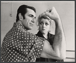 Vincent Beck and Bernadette Peters in rehearsal for the stage production La Strada