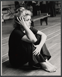 Bernadette Peters in rehearsal for the stage production La Strada