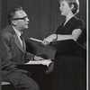 Joseph Anthony and Julie Harris in rehearsal for the Broadway production of The Lark