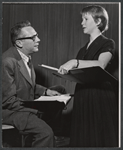 Joseph Anthony and Julie Harris in rehearsal for the Broadway production of The Lark