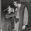 Julie Harris and unidentified in rehearsal for the Broadway production of The Lark